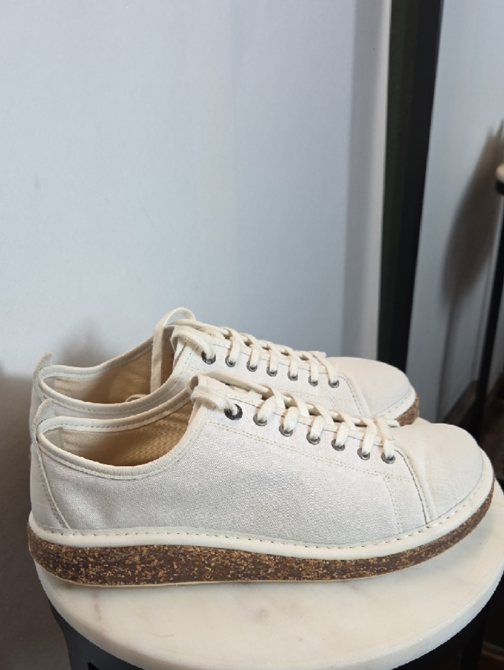 Birkenstock White Canvas Low-Top Sneakers Size 40 - Picture 3 of 11